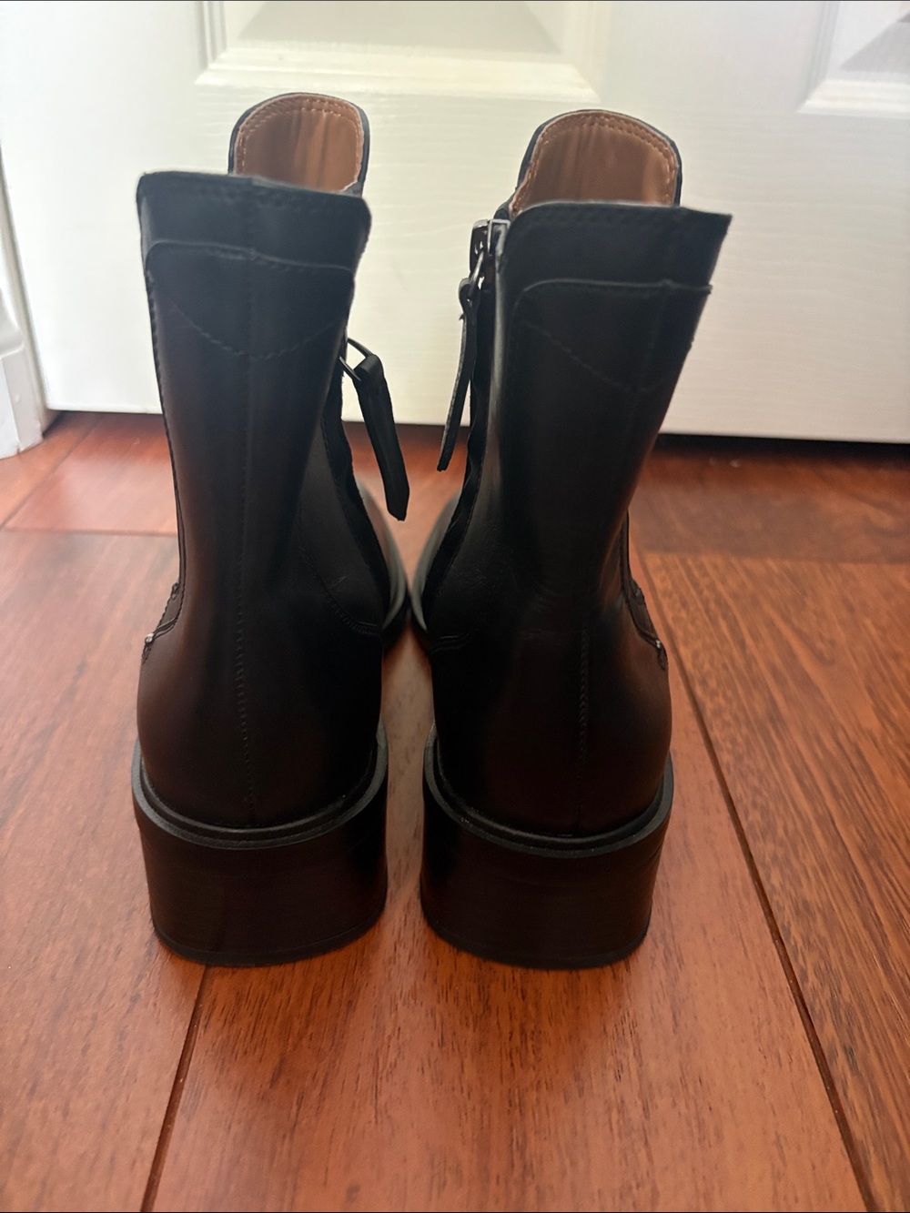 Black Leather Chelsea Ankle Boots - Picture 5 of 7